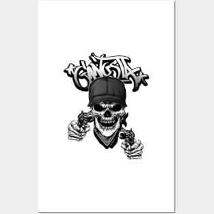 Gangsta skull Posters and Art